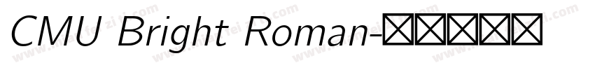 CMU Bright Roman字体转换